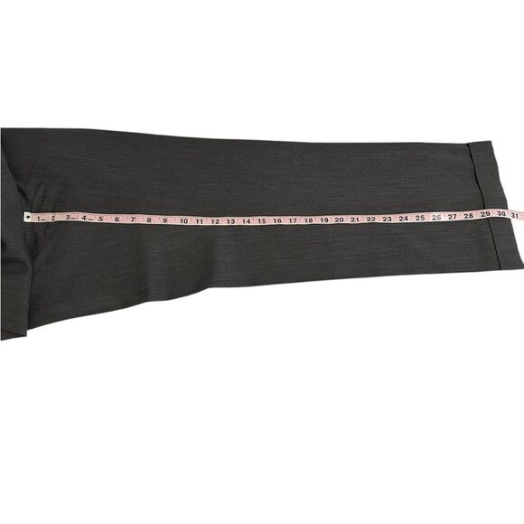 Brooks Brothers Gray Dress Pants Smooth Wool Cuffed Pleated Gray Mens 36 x 30.5 - Picture 6 of 15